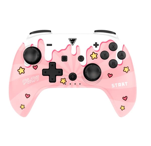 DragonShock - POPTOP COMPACT BT - Sweet Pink Kompakt trådlös Bluetooth-handkontroll kompatibel med Nintendo Switch - Switch Lite - Switch OLED