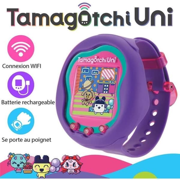Tamagotchi Uni - Bandai - Lila modell - Virtuellt husdjur kopplat med klockarmband