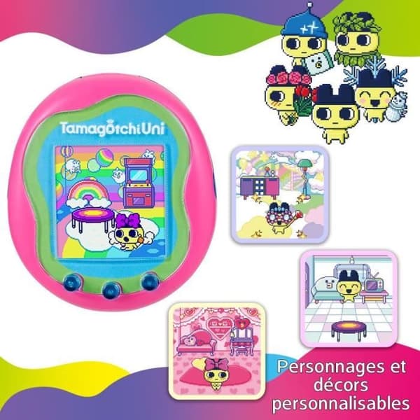 Tamagotchi Uni - Bandai - Rosa modell - Virtuellt husdjur kopplat med klockarmband