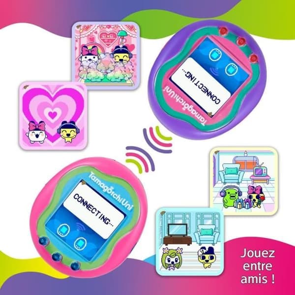 Tamagotchi Uni - Bandai - Rosa modell - Virtuellt husdjur kopplat med klockarmband
