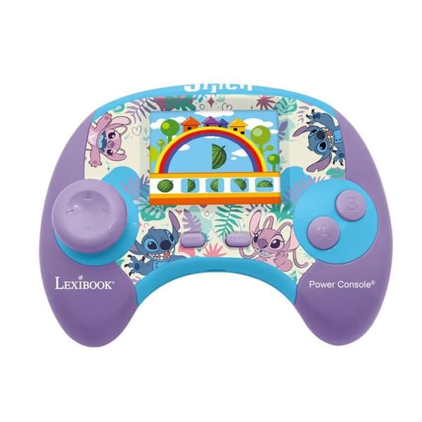 Power Console® Stitch tvåspråkig talande pedagogisk spelkonsol med 100 aktiviteter och en 2,8" skärm på franska och engelska