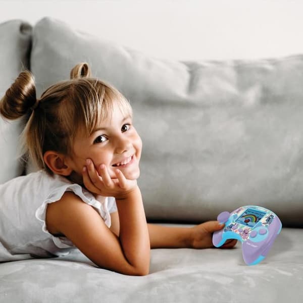 Power Console® Stitch tvåspråkig talande pedagogisk spelkonsol med 100 aktiviteter och en 2,8" skärm på franska och engelska