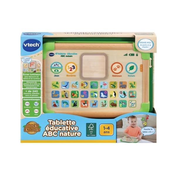 VTECH - Play Green - ABC Nature Educational Tablet - FSC® träleksak