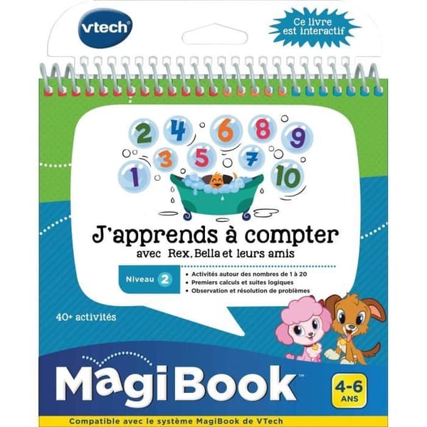 VTECH - Magibook Interactive Book - Jag lär mig att räkna med Rex, Bella och deras vänner
