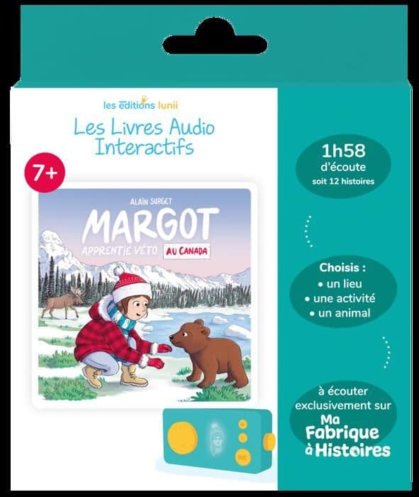 Utbildningskonsol - Lunii - Margot lärling veterinärbox i Kanada - Interaktiv ljudbok från 7 år