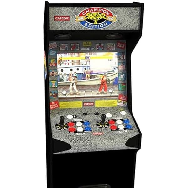 Arkadmaskin - ARCADE1UP - Street Fighter Deluxe - Svart - Arkadspel