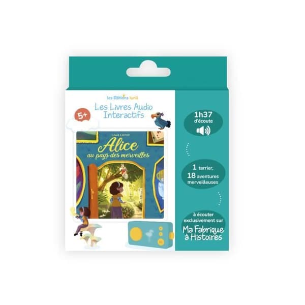 Console Educative - Lunii - Alice i Underlandet - Interaktivt ljudbok - 18 äventyr - 5 till 11 år