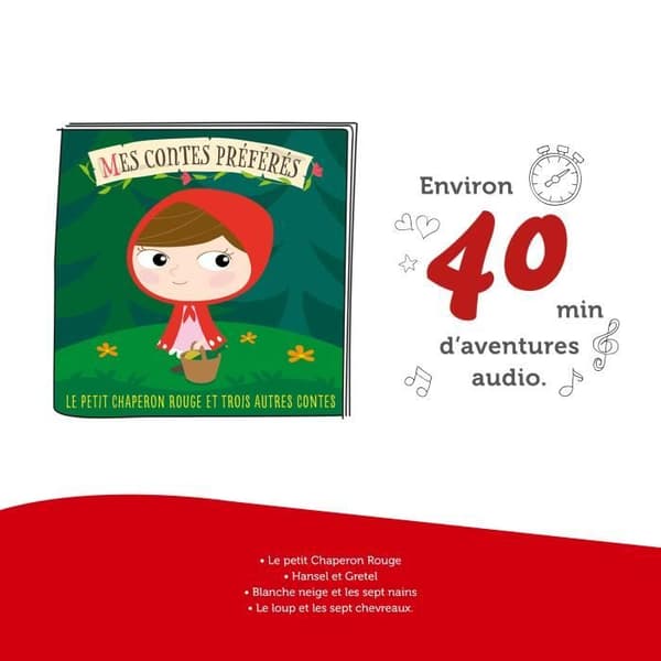 tonies® - Tonie Figurine - My Favorite Tales - Rödluvan och 3 andra klassiker - Audio Figurine för Toniebox