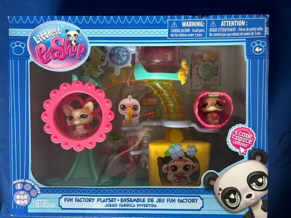 Virtuellt djur Hasbro - 626093 - Littlest Pet Shop Set med Figurer Fun Factory 2 figurer