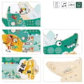 Miniatyrbild 2 av 6: Motricitetsbräda - Janod - Busy Board Croco - 14 aktiviteter - FSC-trä - Från 18 månader