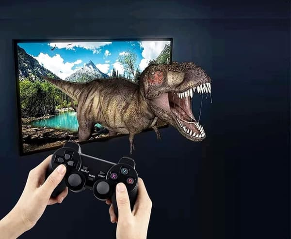 Trådlös Retro spelkonsol,Retro Game Stick, plug and play videospelsticka inbyggd i20 000+ spel,9 klassiska emulatorer,4k högupplöst hdmi-utgång(64g)