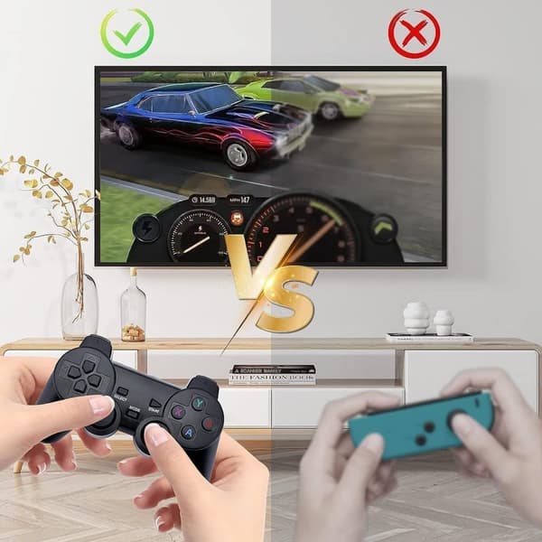 Trådlös Retro spelkonsol,Retro Game Stick, plug and play videospelsticka inbyggd i20 000+ spel,9 klassiska emulatorer,4k högupplöst hdmi-utgång(64g)