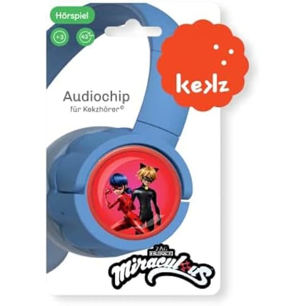 Kekz Audiochip för Kekzhörer, Miraculous - Avsnitt 1: Stormigt väder/Den Bubblande, Ljudspel för barn FRÅN 5 år, Speltid ca.