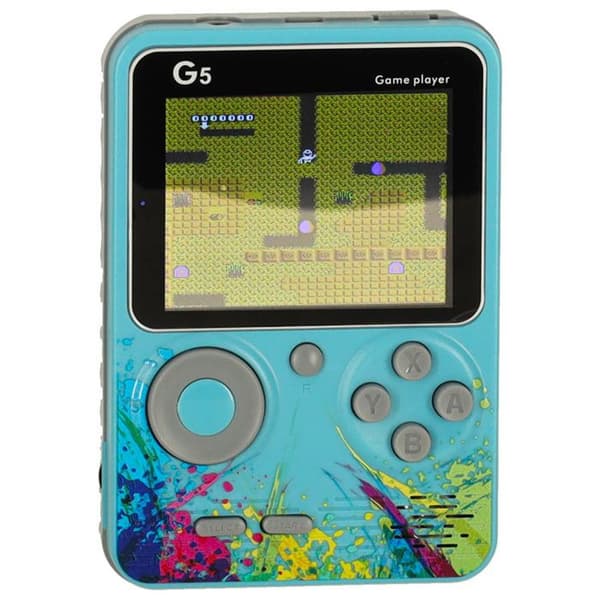 Mini retro bärbar spelkonsol blå