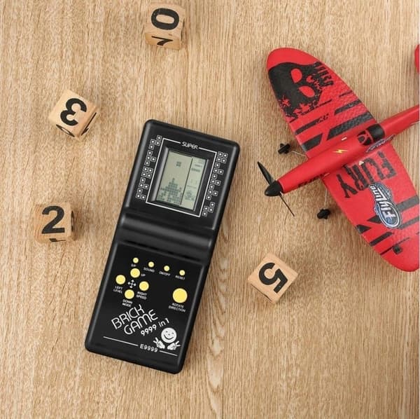 ELEKTRONISK SPEL TETRIS SNAKE POCKET-KONSOL RETRO KLOSESPEL 9999w1