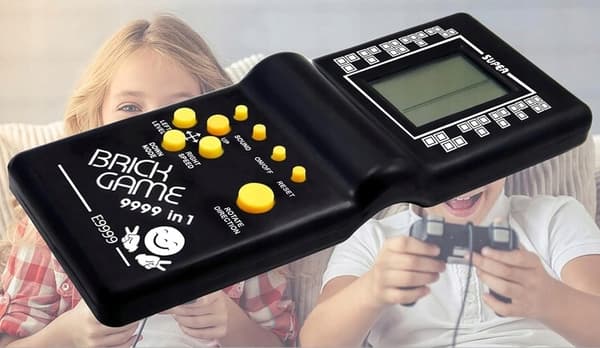 ELEKTRONISK SPEL TETRIS SNAKE POCKET-KONSOL RETRO KLOSESPEL 9999w1