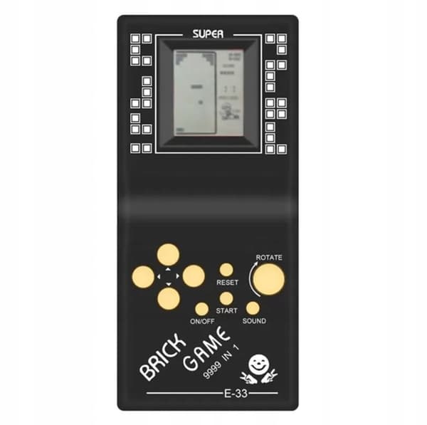 ELEKTRONISK SPEL TETRIS SNAKE POCKET-KONSOL RETRO KLOSESPEL 9999w1