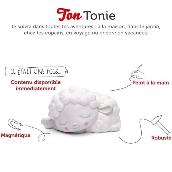 tonies® - Tonie Figure - My Bedtime Buddies - Sheep Soft Toy - Audio Figure för Toniebox
