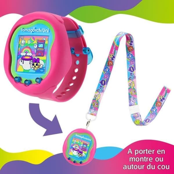 Tamagotchi Uni - Bandai - Rosa modell - Virtuellt husdjur kopplat med klockarmband
