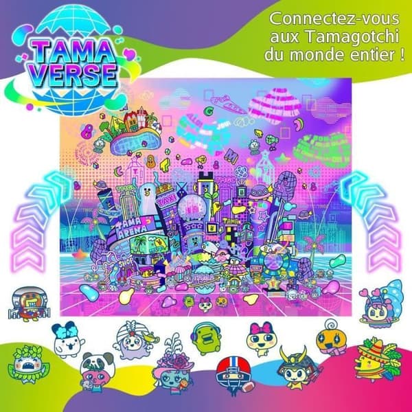 Tamagotchi Uni - Bandai - Rosa modell - Virtuellt husdjur kopplat med klockarmband