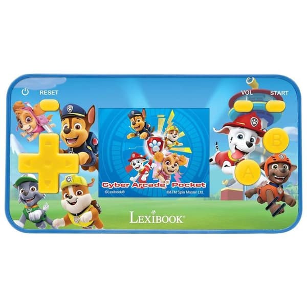 Cyber Arcade® Pocket Paw Patrol bärbar konsol – 1,8-tumsskärm 150 spel inklusive 10 Paw Patrol