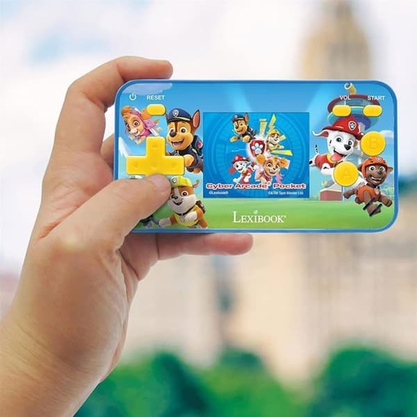Cyber Arcade® Pocket Paw Patrol bärbar konsol – 1,8-tumsskärm 150 spel inklusive 10 Paw Patrol