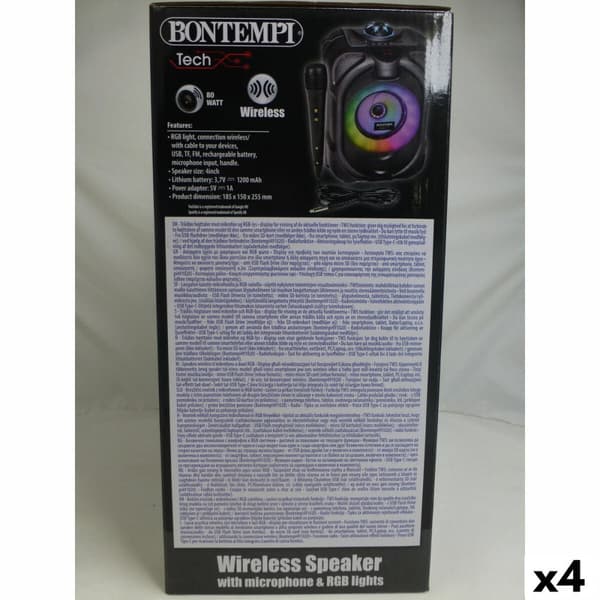 Speaker with Karaoke Microphone Bontempi 4 Units