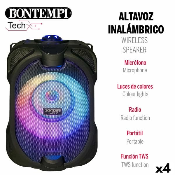 Speaker with Karaoke Microphone Bontempi 4 Units