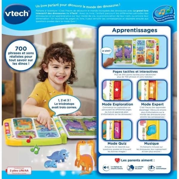 VTECH DEN STORA INTERAKTIVA DINOSAURIEBOKEN