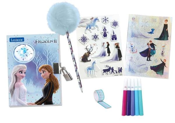 SNÖDROTTNINGEN - Elektronisk journal - Ljuseffekter och tillbehör (klistermärken, penna, tuschpennor)