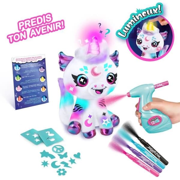 Canal Toys - Airbrush-pehmolelu - Kosminen yksisarvispehmo, jonka voi personoida valotorvella - AIR 028