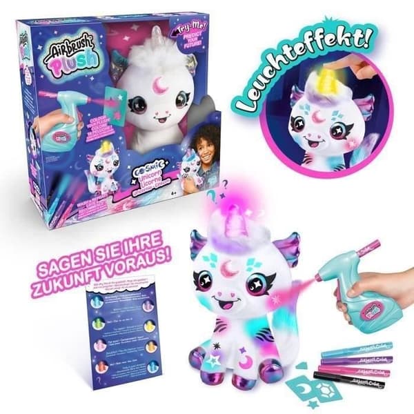 Canal Toys - Airbrush-pehmolelu - Kosminen yksisarvispehmo, jonka voi personoida valotorvella - AIR 028