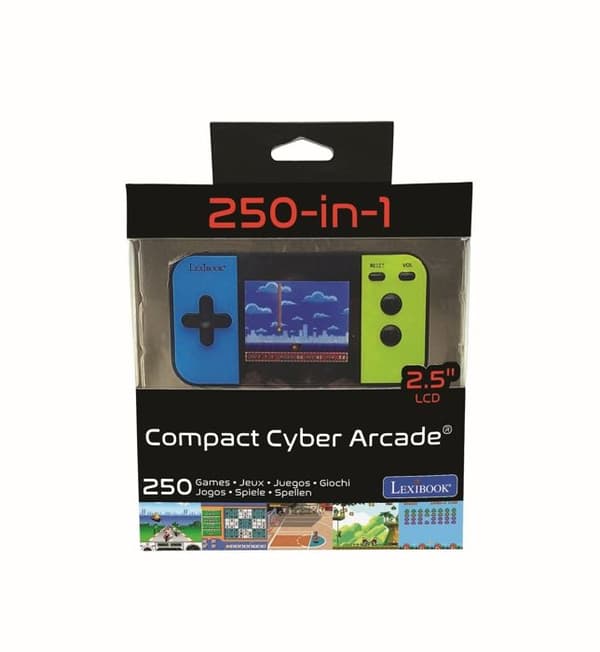 LEXIBOOK Compact Cyber Arcade bærbar konsol - 2,5'' skærm - 250 spil