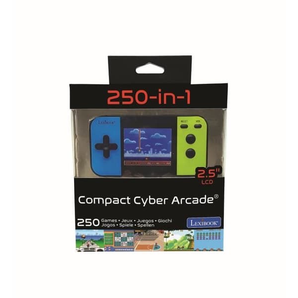 LEXIBOOK Compact Cyber Arcade bærbar konsol - 2,5'' skærm - 250 spil