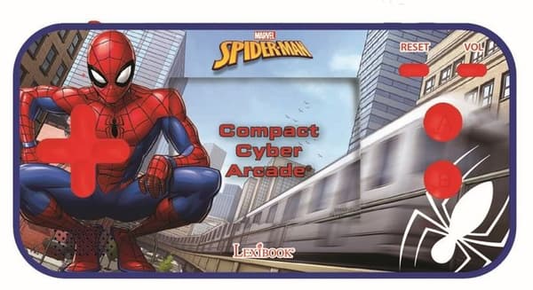 Kompakt Cyber Arcade SpiderMan bærbar konsol - 2,5'' skærm 150 spil inklusive 10 SpiderMan-spil