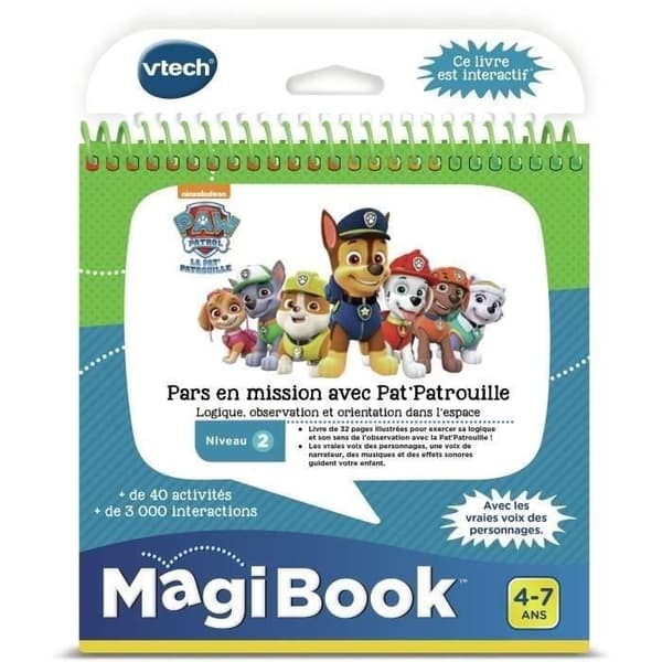Magibook Interaktiv Bog - VTECH - Paw Patrol - Niveau 2 - 32 illustrerede sider