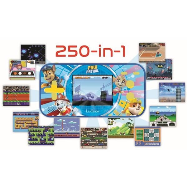 PAW PATROL Bärbar spelkonsol för barn Kompakt Cyber Arcade LEXIBOOK - 150 spel