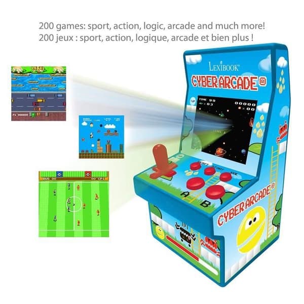 Cyber Arcade Handhållen Konsol - 2,8'' Skärm 200 Spel