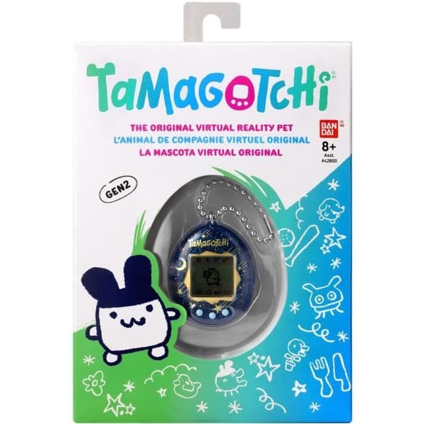 Tamagotchi - BANDAI - Original Tamagotchi - Starry Night - virtuellt elektroniskt husdjur med färgskärm, 3 knappar och spel