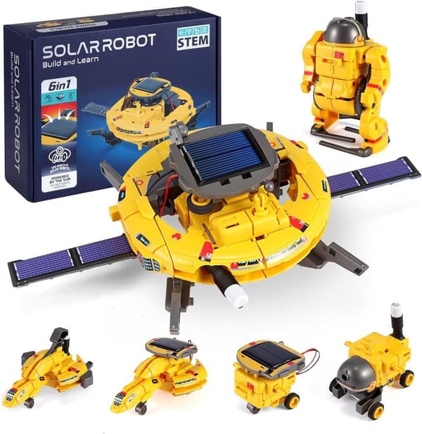 OBOSOE STEM-projekt for børn Videnskabssæt Drenge, Solar Robot Rumlegetøj Gaver, Byggeeksperimenter Robotter Teenager
