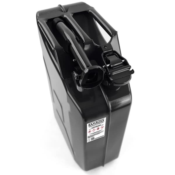 Jerrycan - 20 liter - bensin - 460x360x180 mm - svart