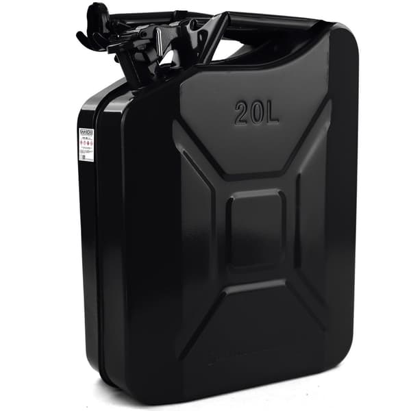 Kanister - 20 liter - benzin - 460x360x180 mm - sort