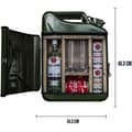 Miniatyrbild 3 av 4: Jerrican Mixdrycker 20L Jerrican Bar för Whisky Metall Jericane Verde 46,5 x 34,5 x 14 cm Rörlig Bar Whiskeybar Ca