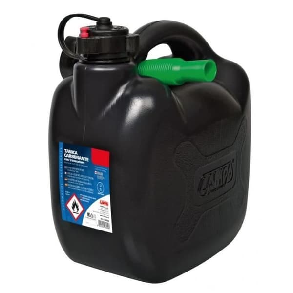 Jerrycan Bidon Hydrokarboner Högdensitet 10L + CE-godkänd Hällpip