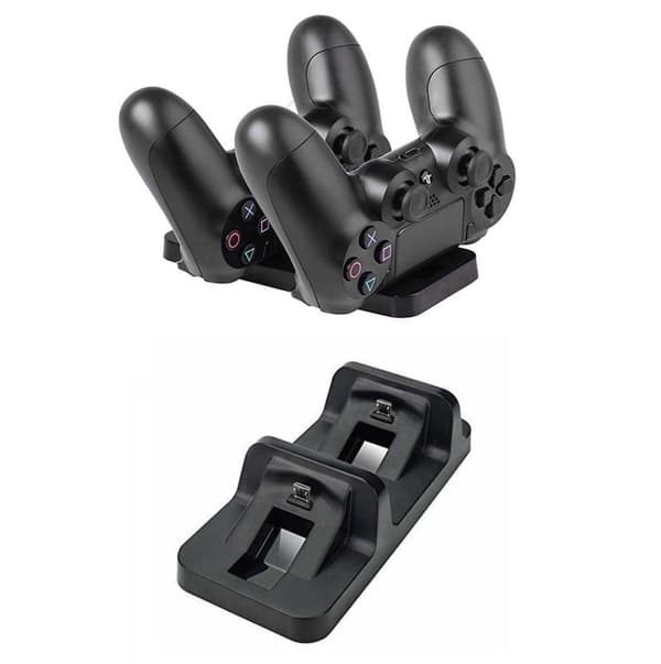 INF Dobbel ladestasjon for 2 PS4-kontrollere