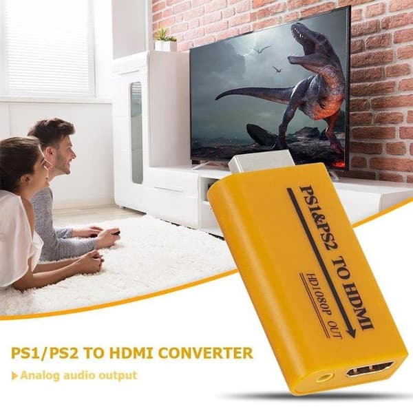 Adapter for PS1/PS2 til HDMI