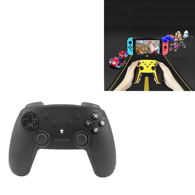 Alt-i-en kontroll med dual vibrasjon til Switch/Android/PC Svart