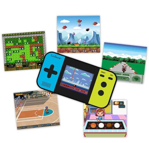 LEXIBOOK Compact Cyber Arcade bärbar konsol - 2,5-tums skärm - 250 spel