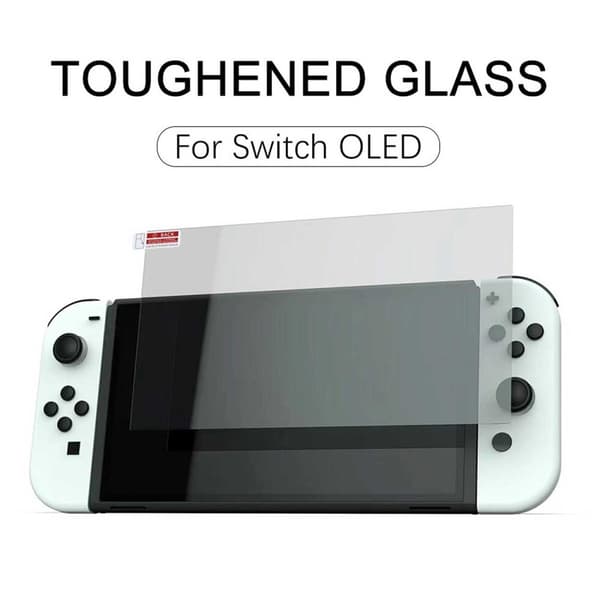 2-pak Nintendo Switch OLED-kompatible skærmbeskyttere i hærdet glas