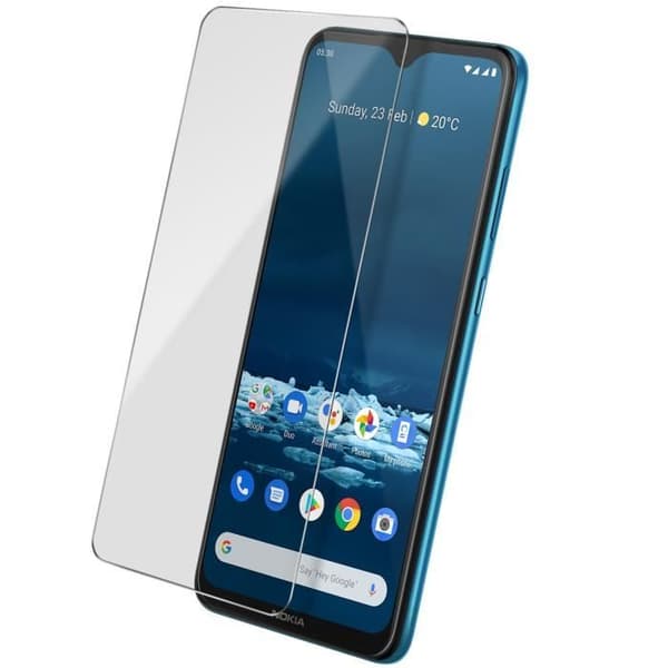 Skärmskyddsfilm - Nokia - 8.3 - 9H härdat glas - Stötsäker - Fasade kanter - Transparent vit